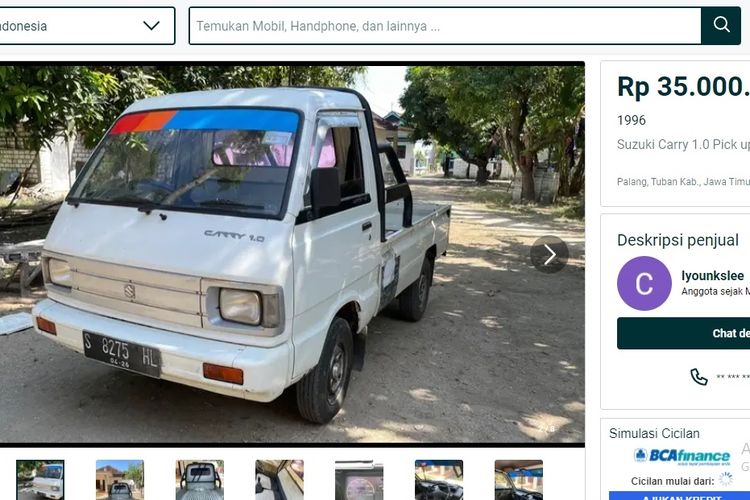 Ilustrasi harga mobil bekas Carry Pick Up 1996