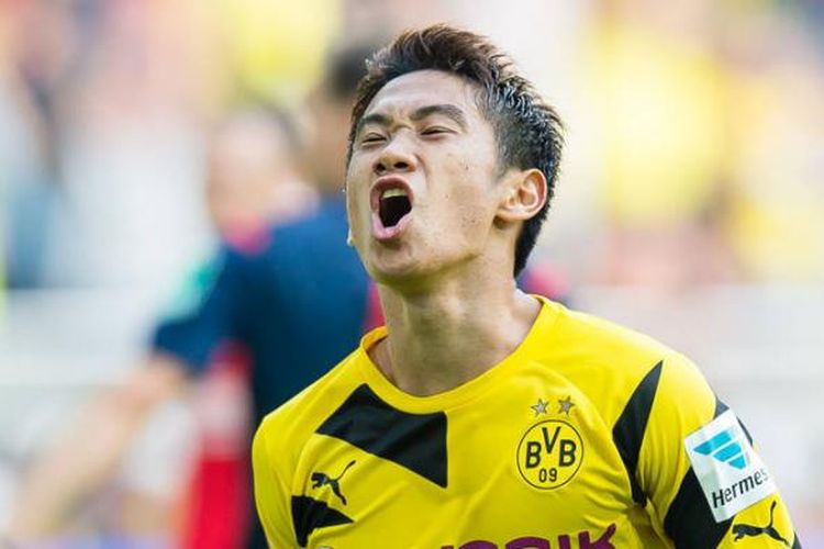 Gelandang Borussia Dortmund, Shinji Kagawa.