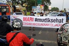 Pemudik Komunitas Sepeda Motor Dikawal hingga Perbatasan Jakarta