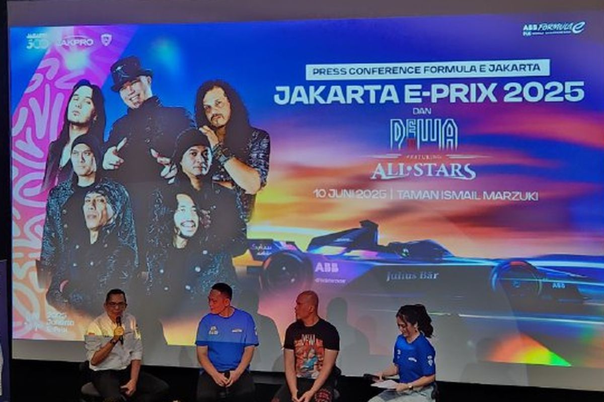 Jakarta E-Prix 2025 bakal dimeriahkan Dewa 19 All Stars, hadirkan konser internasional dan semarak balap listrik.
