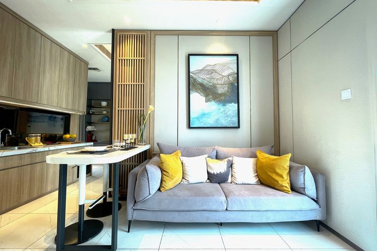 Interior Arkamaya Apartment dengan nuansa minimalis ala Jepang.