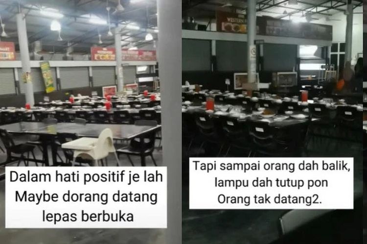 Tangkapan layar video dari TikTok yang menunjukkan sebuah restoran di ?Negeri Jiran? mendapat prank pesanan 60 porsi.