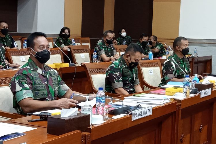 Komisi I DPR RI menggelar rapat dengan Panglima TNI Jenderal Andika Perkasa, Senin (24/1/2022).