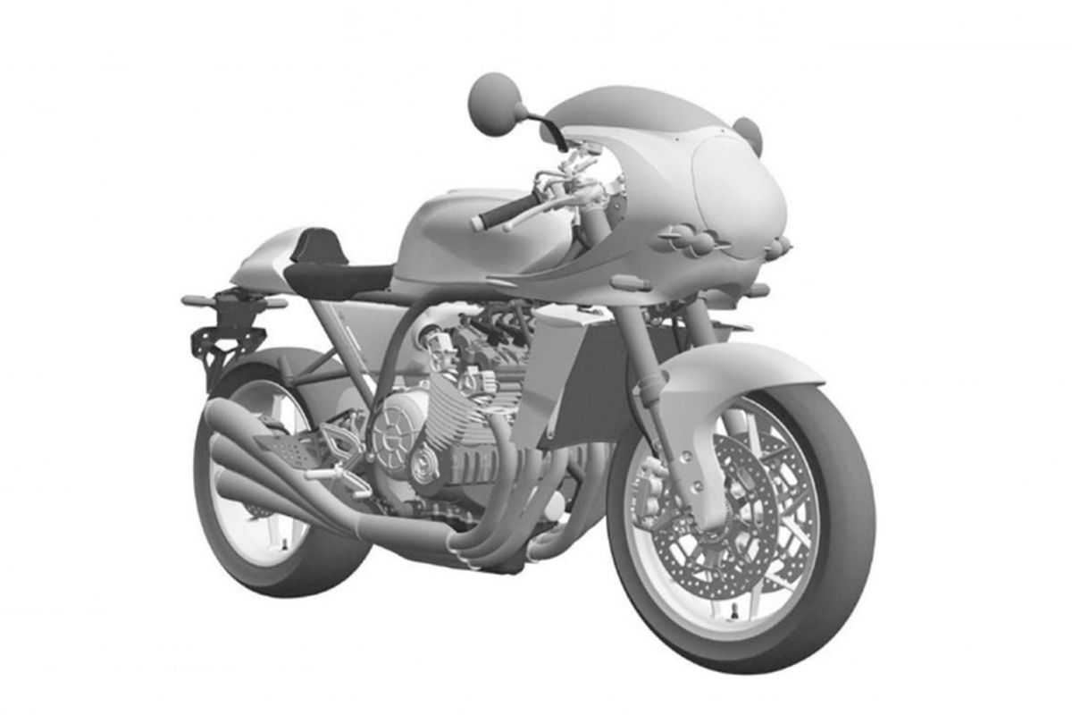 Gambar desain calon motor Honda berdesain retro yang terinspirasi Honda CBX