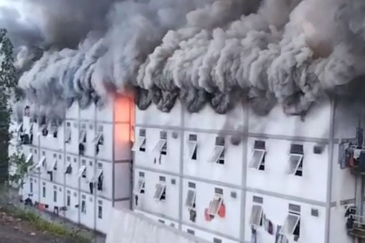 Hunian Pekerja Konstruksi (HPK) di Ibu Kota Nusantara (IKN) mengalami kebakaran pada Rabu (1/10/2025) petang.