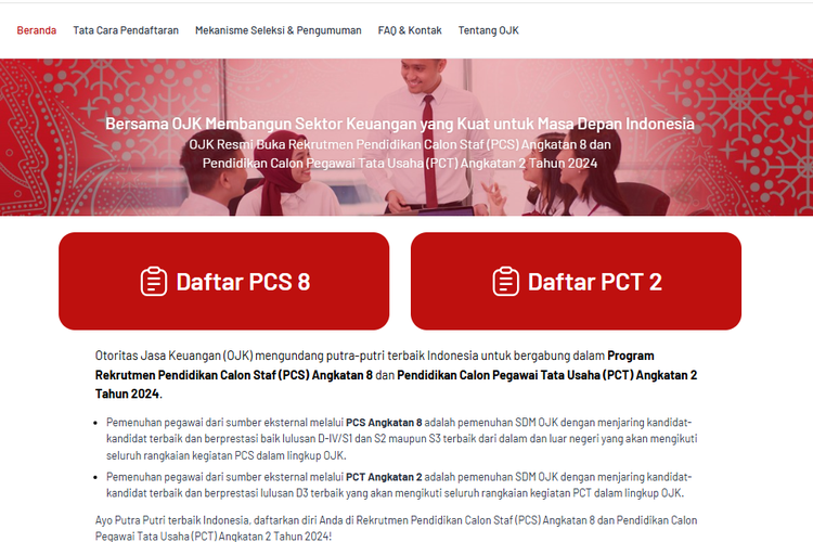 Pendaftaran Rekrutmen OJK Resmi Dibuka, Ini Link dan Jadwal Seleksinya