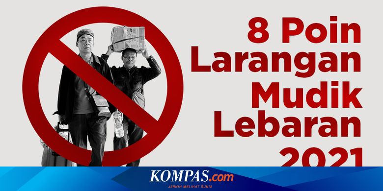 Infografik 8 Poin Larangan Mudik Lebaran 2021