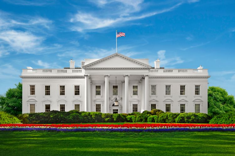Penampakan Gedung Putih atau Istana Kepresidenan Amerika Serikat.