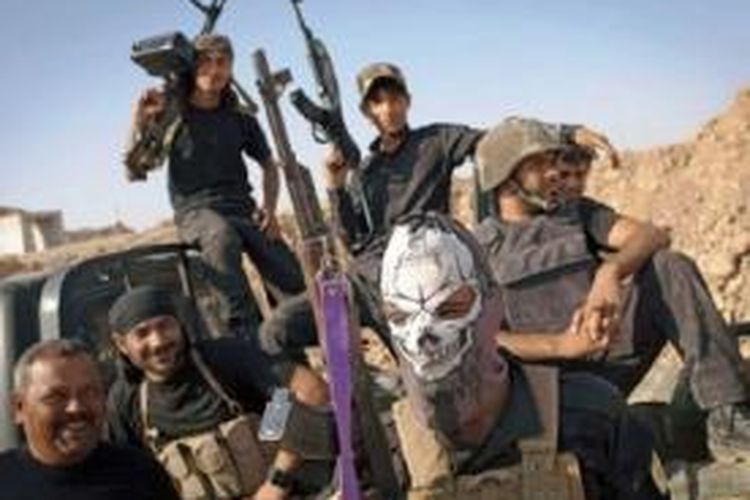 Milisi syiah pimpinan Moqtada al-Sadr yang bertempur melawan ISIS di wilayah Propinsi Salahuddin di Irak. 