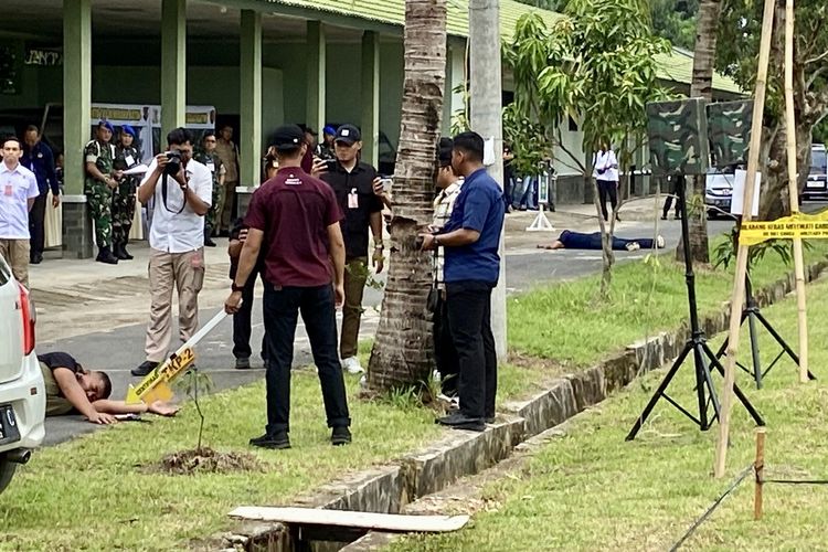 Rekonstruksi Penembakan Polisi di Lampung: Kopda Basarsyah Tembak 8 Kali, Semua Korban Tewas