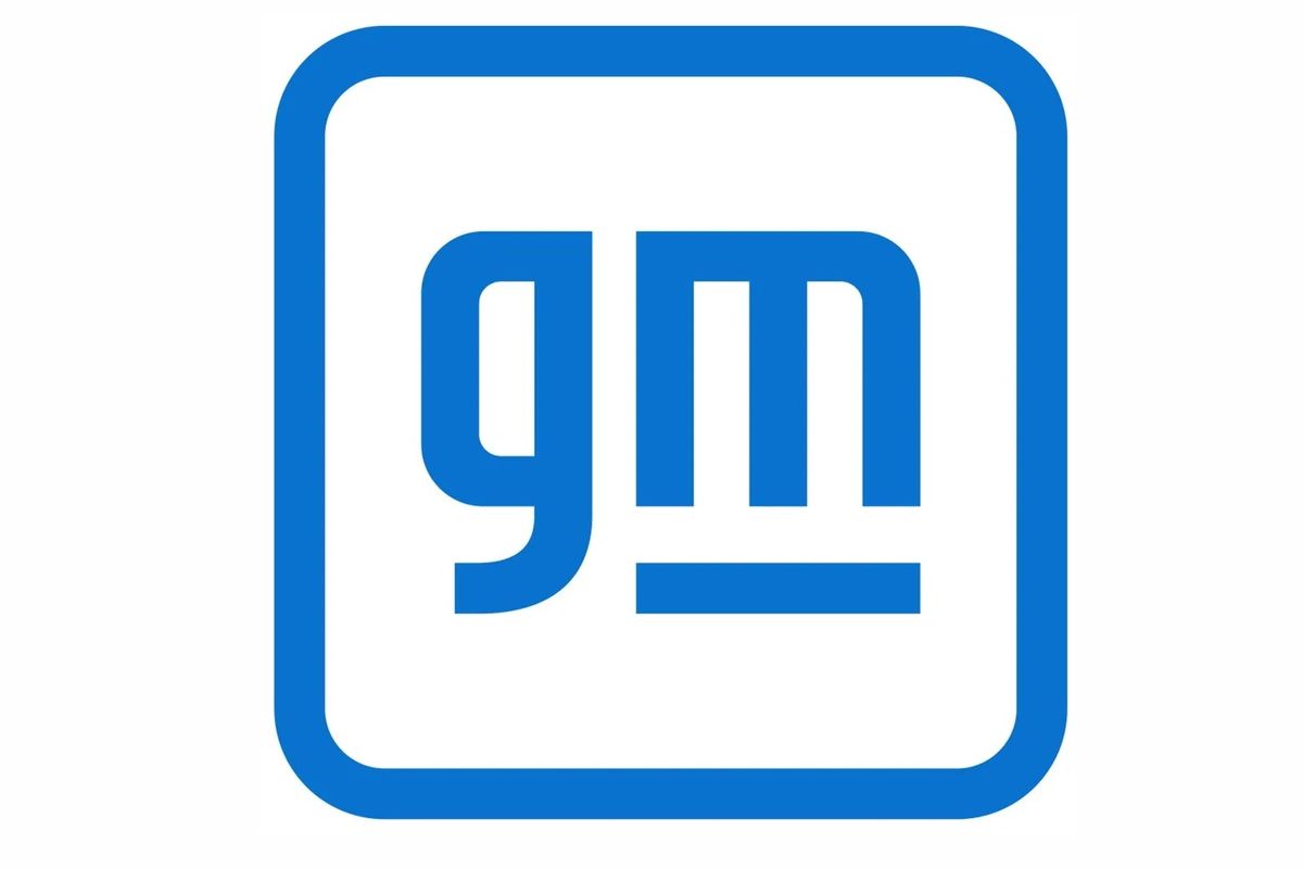 Ilustrasi logo General Motors (GM) terbaru.