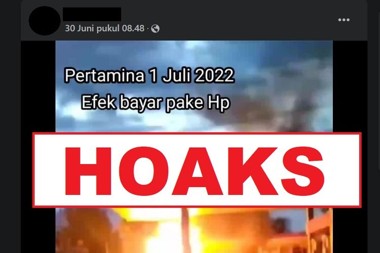 Hoaks, SPBU Pertamina terbakar karena pembayaran pakai HP