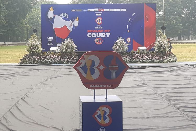 Ajang Revamp My Court Jelang FIBA World Cup 2023 di Lapangan Banteng, Jakarta, Sabtu (20/5/2033) pagi WIB.