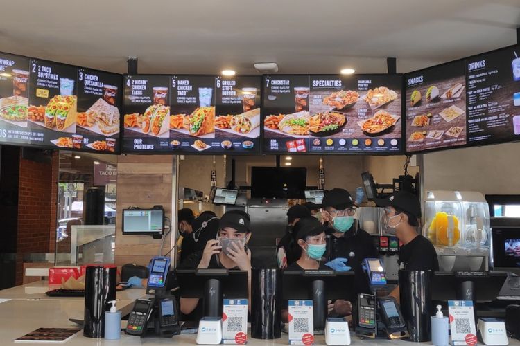 Gerai Taco Bell Indonesia di Senopati, Jakarta Selatan. 