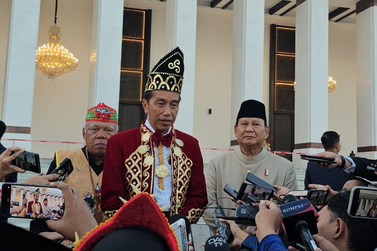Presiden Joko Widodo di Istana Negara, Ibu Kota Nusantara, Kalimantan Timur, Sabtu (17/8/2024). 