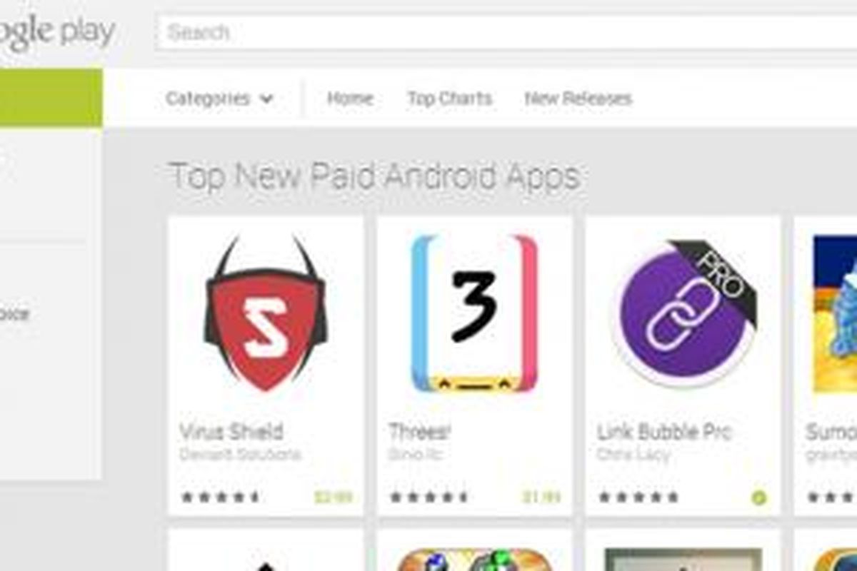 Program anti-virus palsu Virus Shield sempat bercokol di urutan teratas tangga aplikasi berbayar Google Play Store