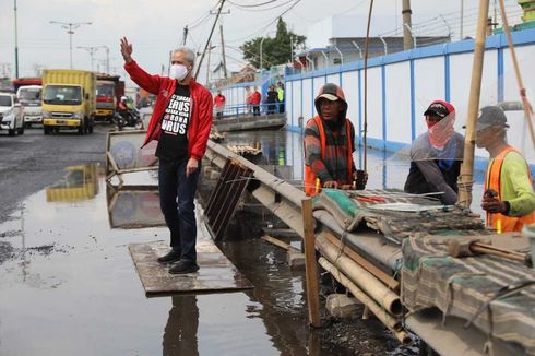 Pantura Demak Macet Akibat Rob, Ganjar Ikut Atur Lalu Lintas