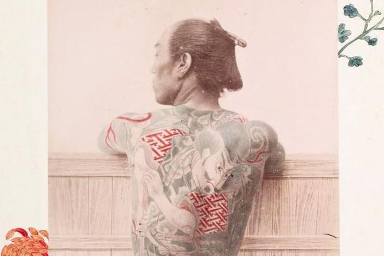 Gambar anggota yakuza pada tahun 1895.