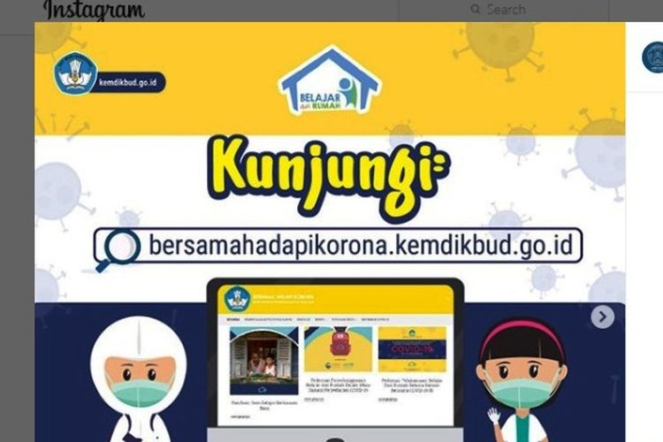 Kemendikbud Sajikan Informasi Covid 19 Di Link Ini Ada 6 Menu Utama Halaman All Kompas Com