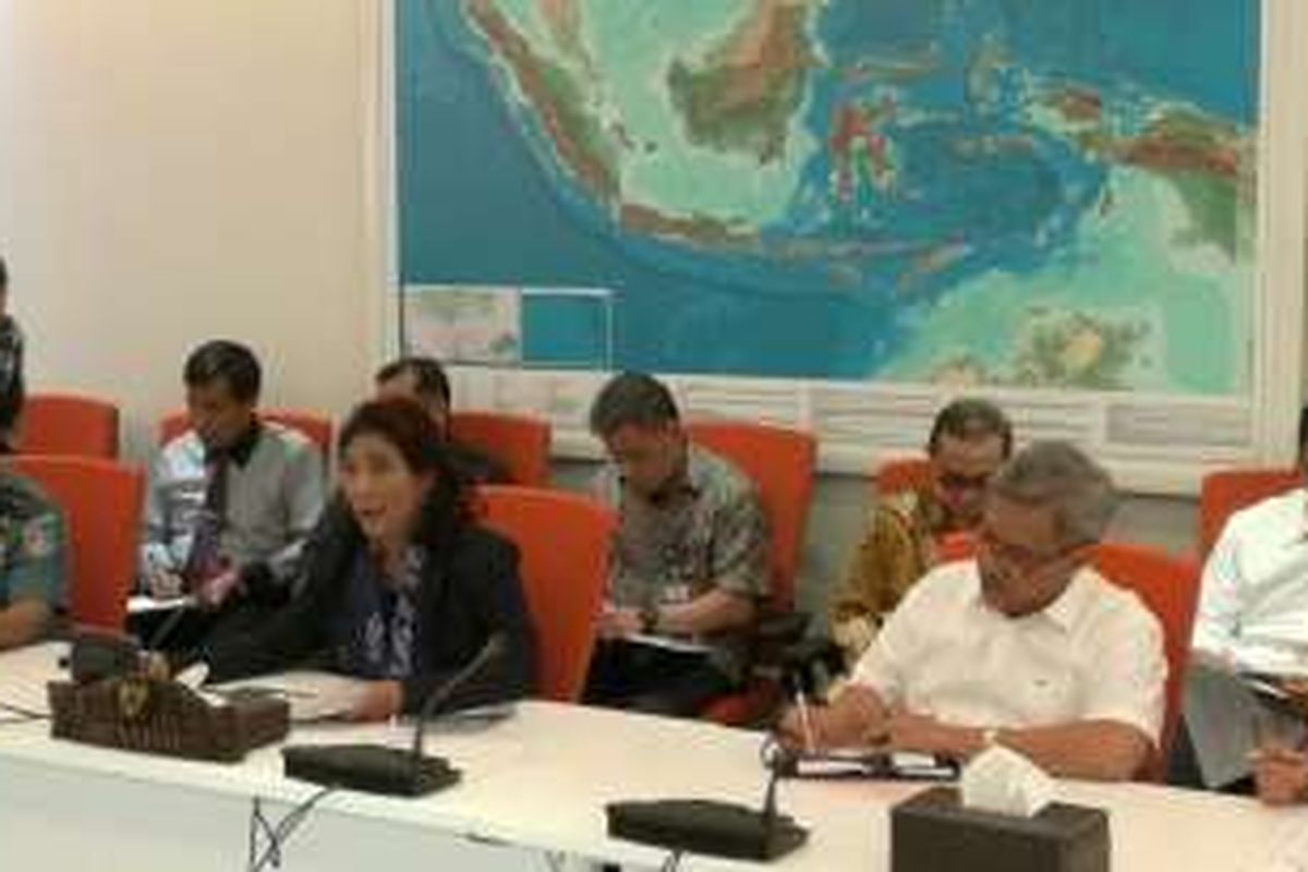 Menteri Kelautan dan Perikanan SUsi Pudjiastuti, Selasa (21/6/2016) 