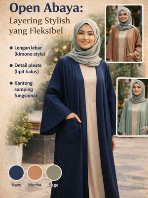 Open Abaya: Layering Stylish yang Fleksibel.
