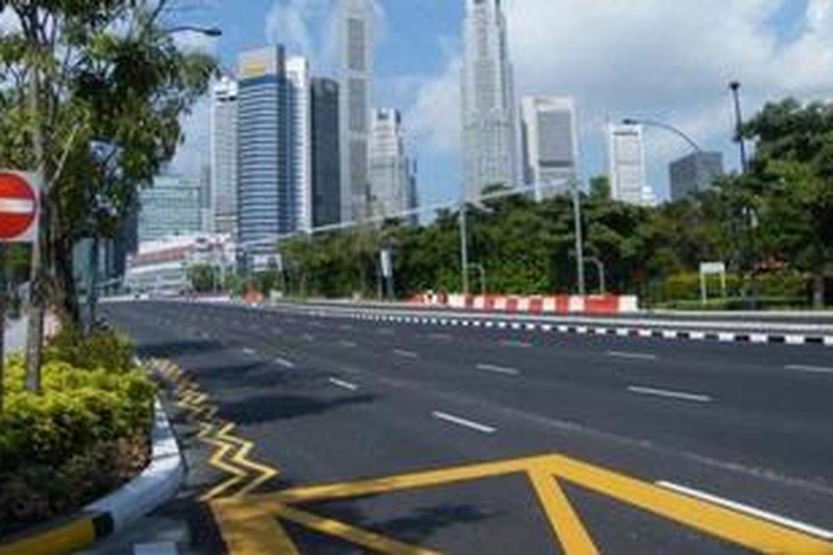 Lintasan Jalan Raya Balap F1 Singapura