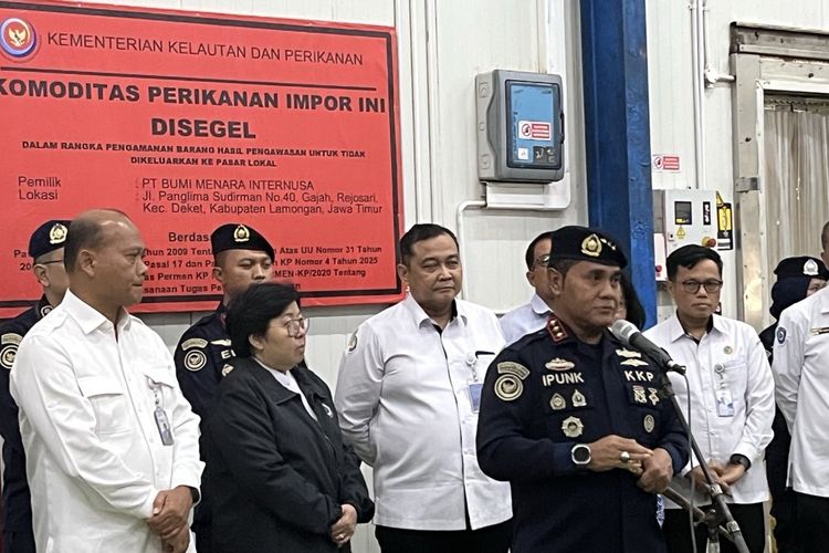 KKP Segel 144 Ton Udang Vaname Impor di PT BMI Lamongan, Diduga Melanggar Regulasi