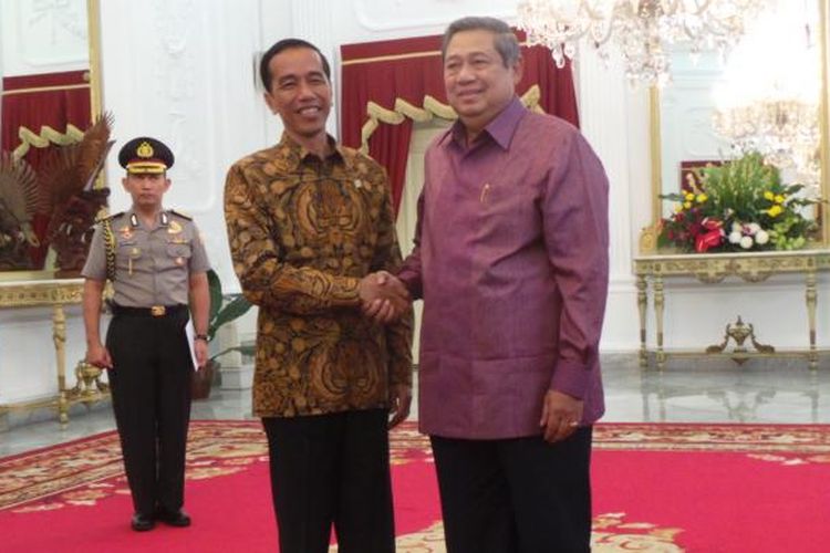 Presiden Joko Widodo bertemu Presiden ke-6 Susilo Bambang Yudhoyono