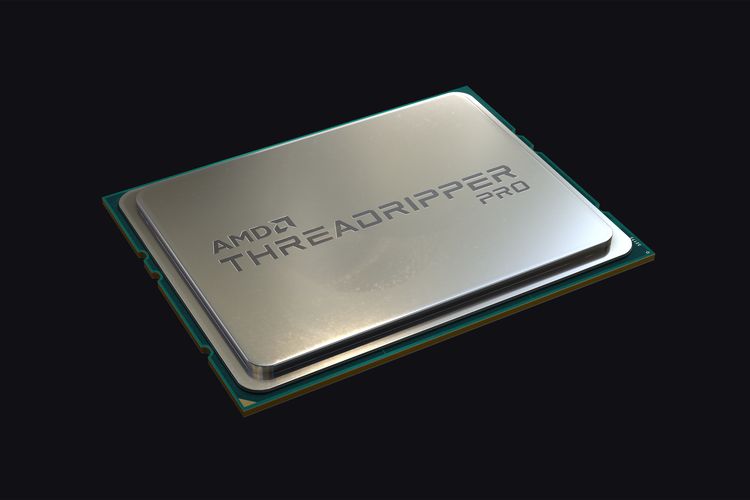 Ilustrasi prosesor AMD Threadripper Pro.