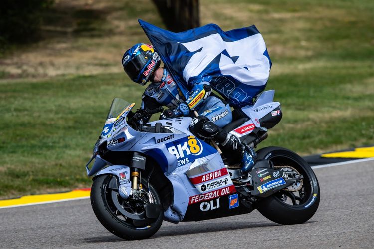 Alex Marquez saat berlaga pada MotoGP Jerman 2025