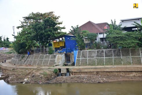 Konstruksi 549 Meter Sodetan Sungai Ciliwung ke Kanal Banjir Timur Dilanjutkan