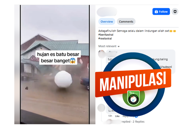 INFOGRAFIK: Muncul Hoaks Bola Es Raksasa Jatuh dari Langit, Video Itu Konten AI