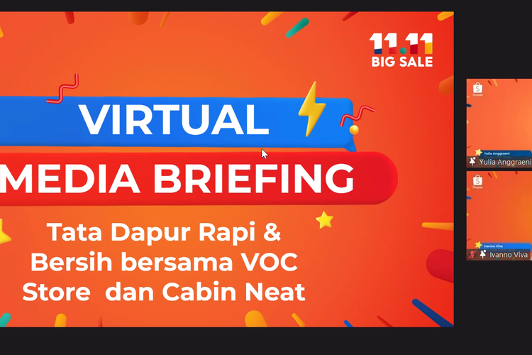 Virtual Media Briefing Seller Story: Tata Dapur Rapi & Bersih bersama VOC Store dan Cabin Neat di Shopee 11.11 Big Sale 2022