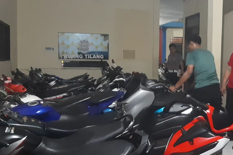 BALAP LIAR: Polisi mengamankan ratusan sepeda motor hasil operasi balap liar, Minggu (17/3/2024)