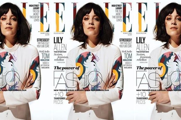 Lily Allen dalam sampul majalah ELLE