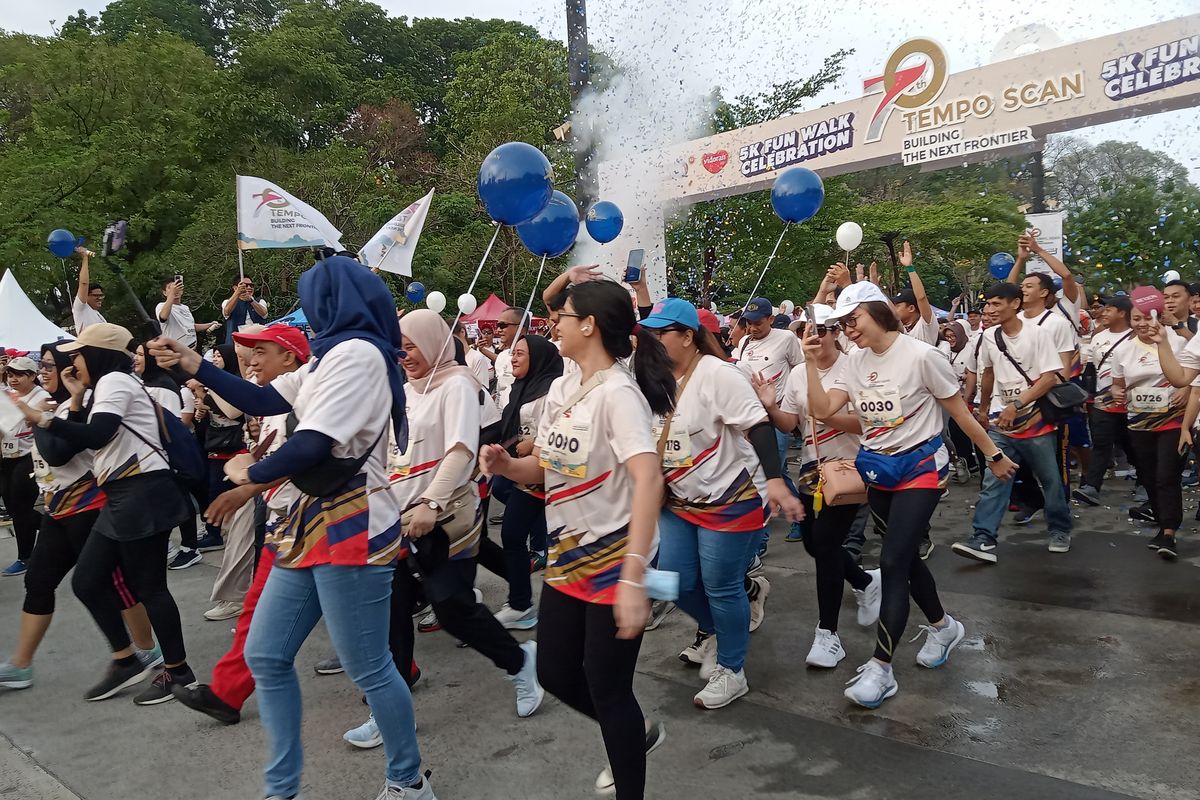 Peringati HUT ke-70, Tempo Scan Group (Tempo Scan) mengajak sekitar 2000 karyawan di wilayah Jabodetabek untuk mengikuti 5K Fun Walk di GBK, Minggu (5/11/2023).