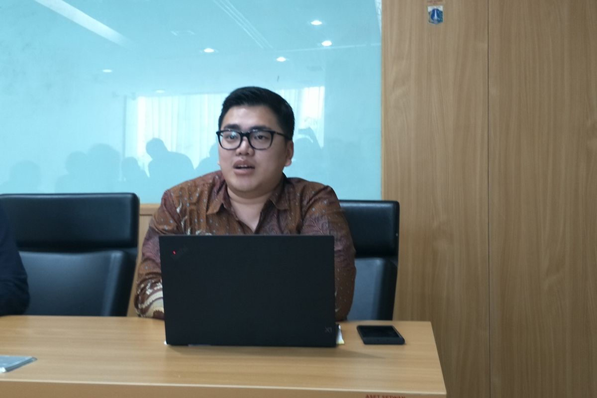 Anggota Fraksi PSI DPRD DKI Jakarta Anthony Winza Probowo di Gedung DPRD DKI Jakarta, Kamis (7/11/2019).