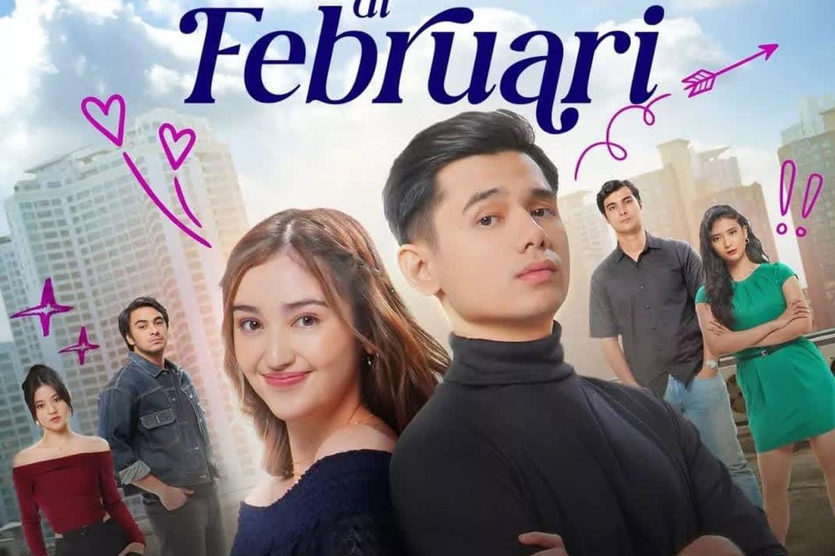 Poster serial drama Leo di Februari yang dibintangi oleh Ranty Maria dan Rayn Wijaya.