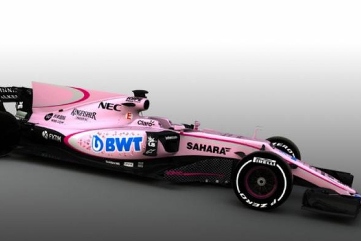 Livery baru tim Force India di Formula 1 2017.