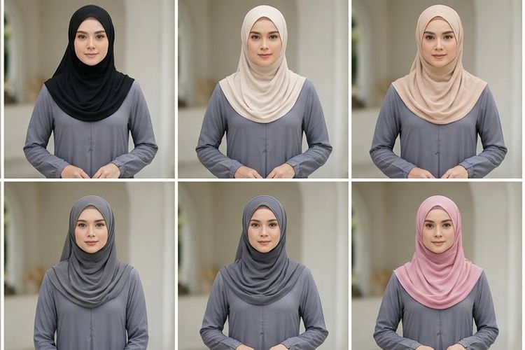 Gamis Abu-abu Cocok dengan Jilbab Warna Apa? Ini 12 Inspirasinya