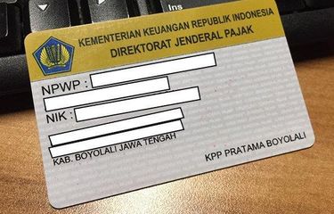 Ilustrasi NPWP. Pelaku affiliate wajib punya NPWP, wajib bayar pajak.