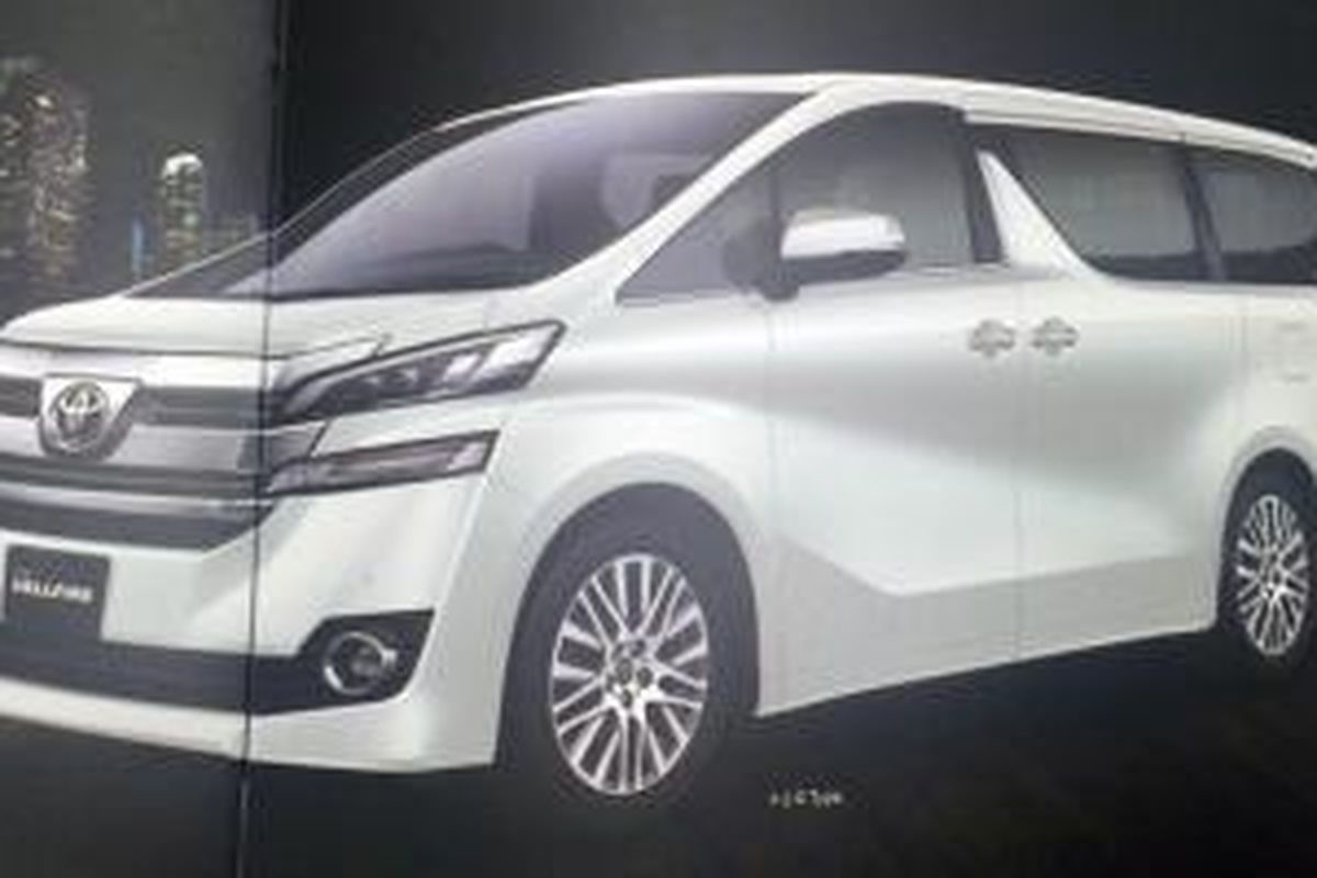 Wajah Toyota Vellfire yang akan dipasarkan di Indonesia.