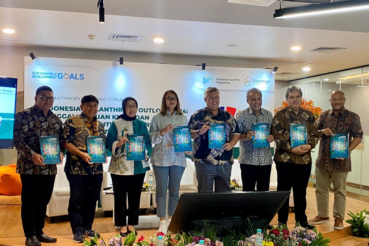 Peluncuran laporan Indonesia Philanthropy Outlook 2024 dan kegiatan Philanthropy Learning Forum (PLF) ke-63 bertajuk ?Indonesia Philanthropy Outlook 2024: Menggali Temuan Kunci dan Rekomendasi untuk Memperkuat Ekosistem Filantropi terhadap Pembangunan Berkelanjutan? di Jakarta, Selasa (2/7/2024).