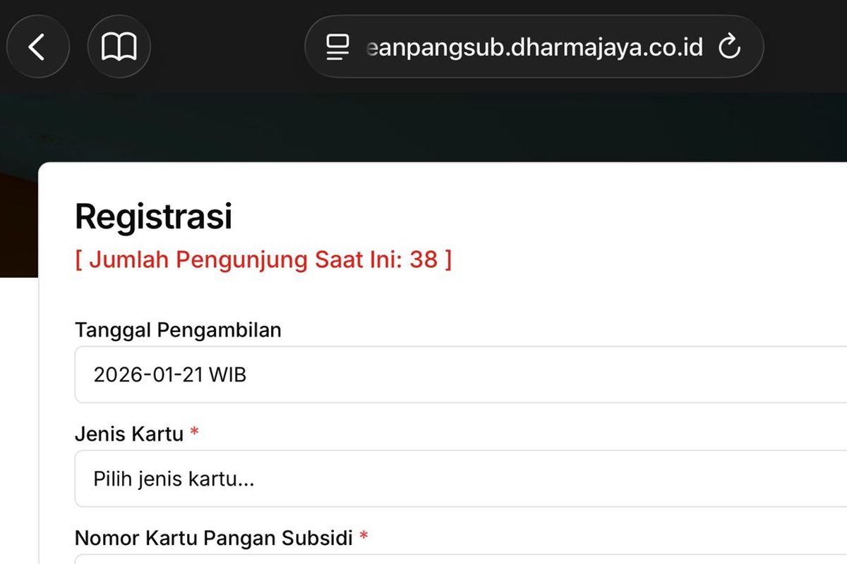 Cara Daftar Antrian Pangan Subsidi Dharma Jaya 2026 Lewat HP, Cek Syaratnya