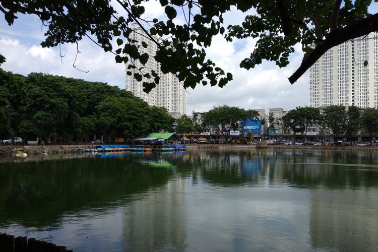 Kondisi danau Sunter Senin (29/1/2018). Danau ini akan menjadi pusat penyelenggaraan festival bulan depan