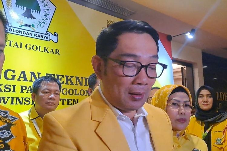 Wakil Ketua Umum Partai Golkar Ridwan Kamil atau Kang Emil saat ditemui di Hotel Merlynn Park, Jakarta, Kamis (13/7/2023) malam. 