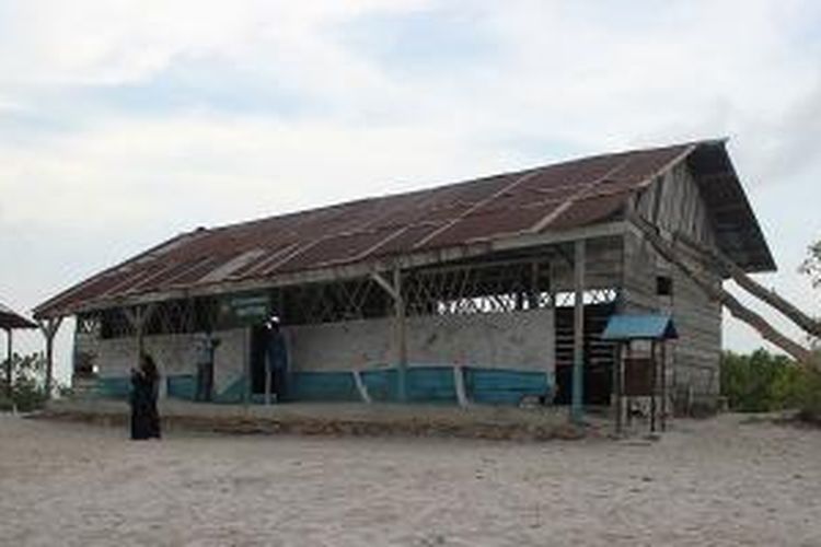 Suasana Replika SD Muhammadiyah Gantung, Desa Lenggang, Kecamatan Gantung, Belitung Timur, Provinsi Kepulauan Bangka Belitung, Sabtu (21/11/2015).