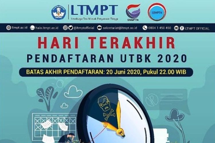 Info LTMPT, hari terakhir pendaftaran UTBK-SBMPTN 2020.