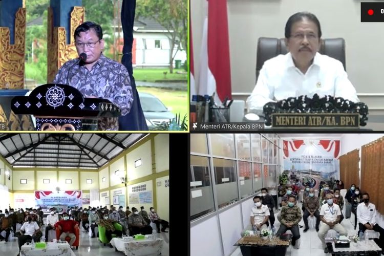 Menteri ATR/BPN Serahkan 32.041 Sertipikat Tanah untuk Masyarakat NTB