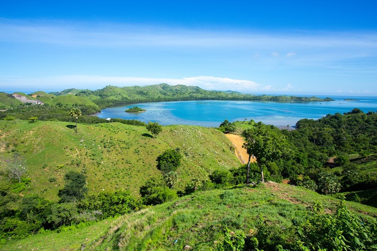 Illustration of Labuan Bajo in East Nusa Tenggara. 